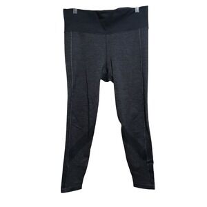 Athleta Leggings High Rise Athletic Workout Heathered Black Gray L‎